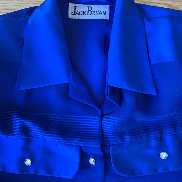 Vintage Sheer & Stripe 2pc Pant suit, Jack Bryan - Picture 6 of 8